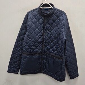 Barbour Moon Wool Lining Tweed Liddesdale Quilt Country Navy Coat Jacket XL